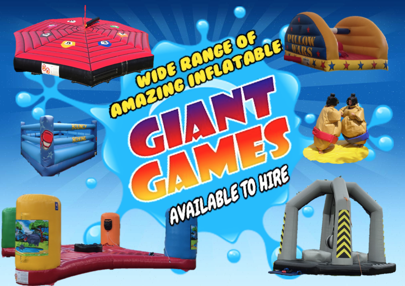 Big inflatable games hire Cheltenham Gloucestershire